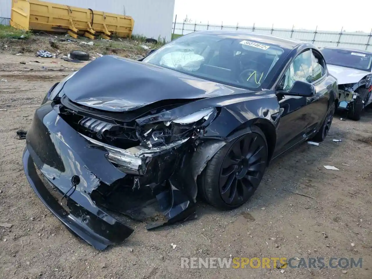 2 Photograph of a damaged car 5YJ3E1EC6MF914249 TESLA MODEL 3 2021