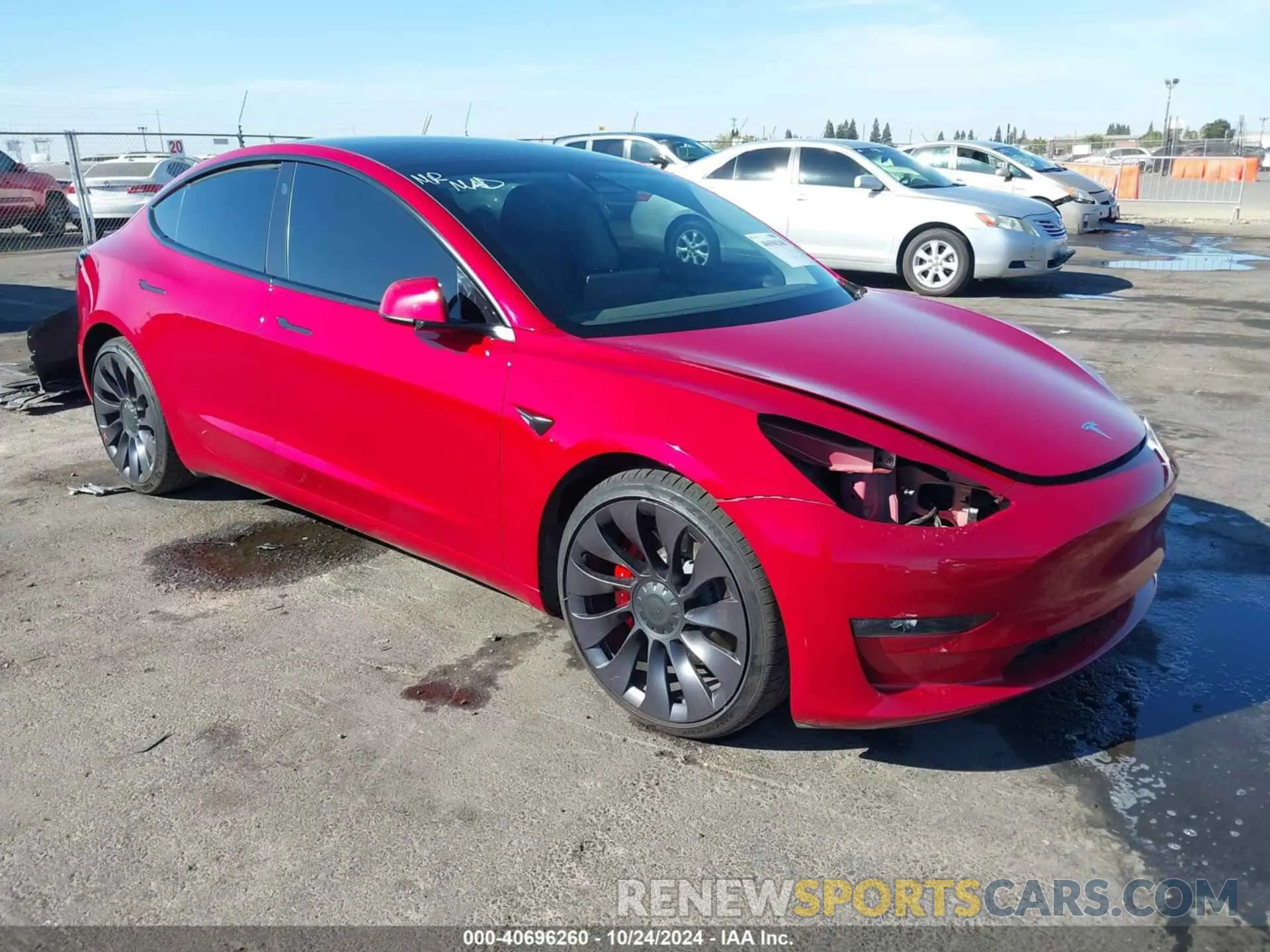 1 Photograph of a damaged car 5YJ3E1EC7MF001631 TESLA MODEL 3 2021