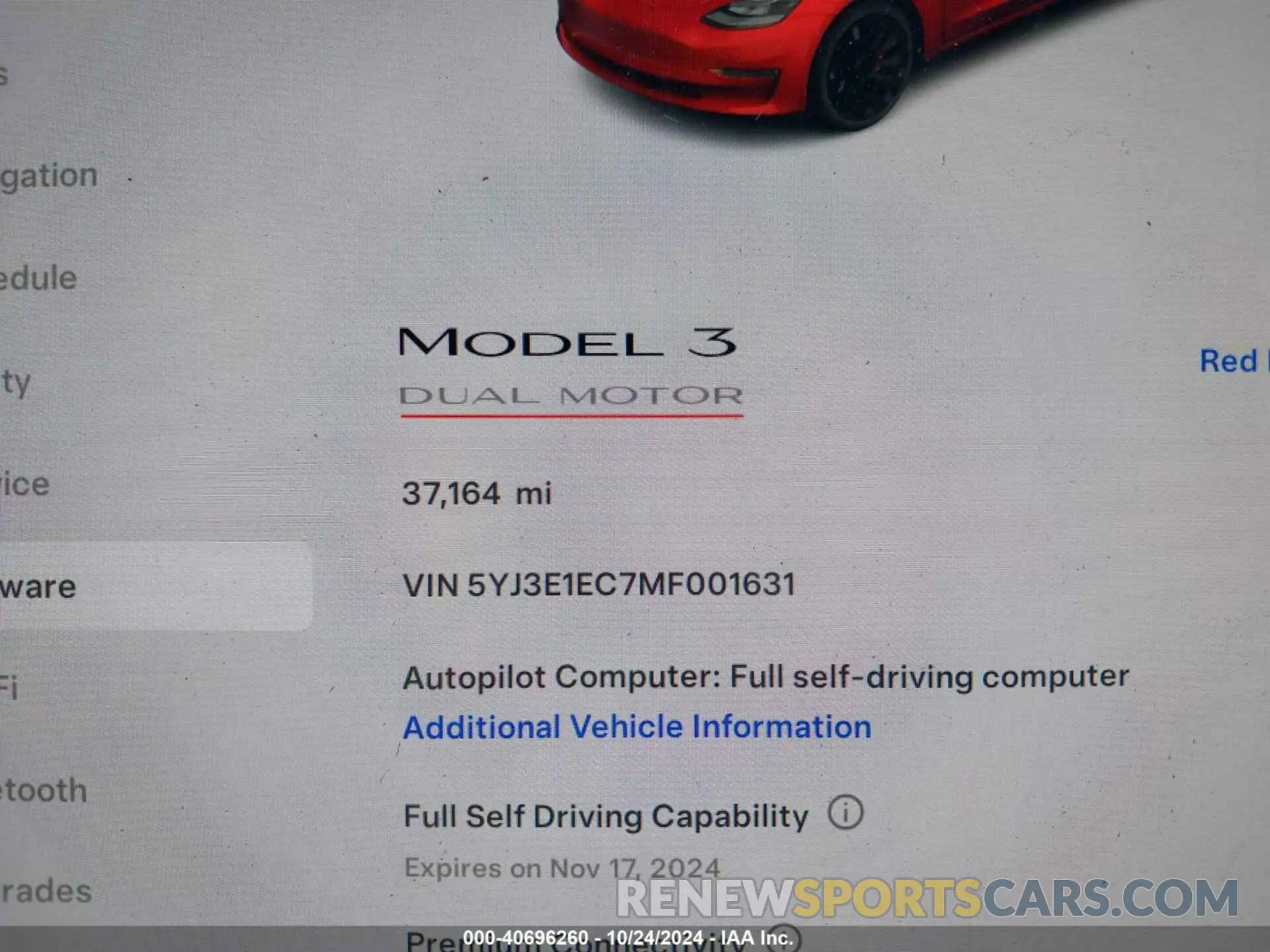 16 Photograph of a damaged car 5YJ3E1EC7MF001631 TESLA MODEL 3 2021