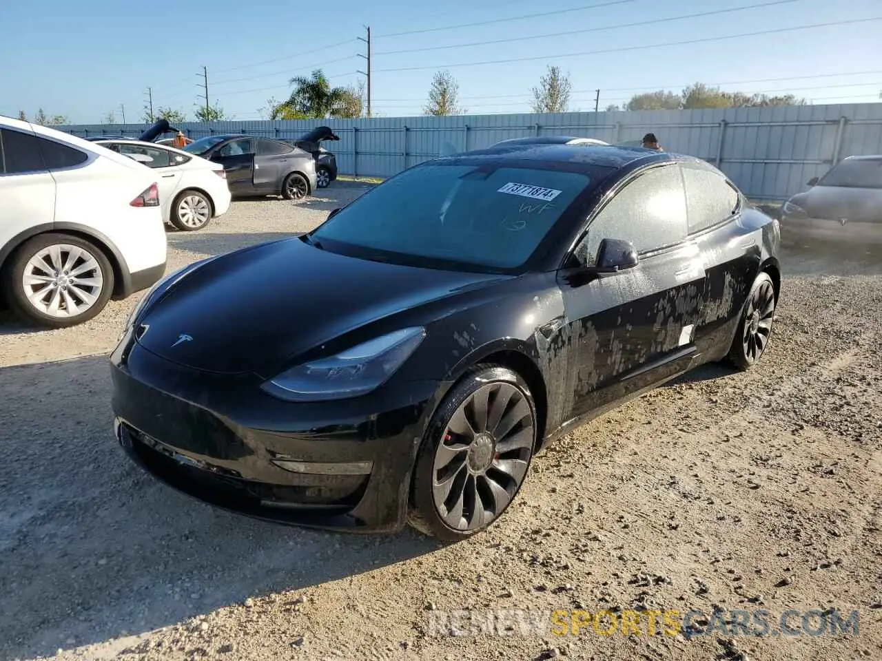 1 Photograph of a damaged car 5YJ3E1EC7MF049436 TESLA MODEL 3 2021