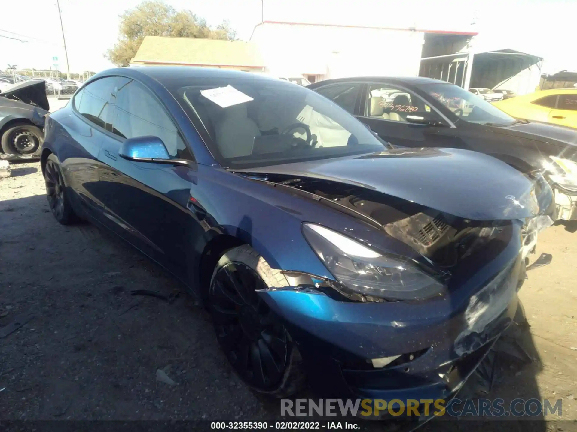 1 Photograph of a damaged car 5YJ3E1EC7MF055141 TESLA MODEL 3 2021