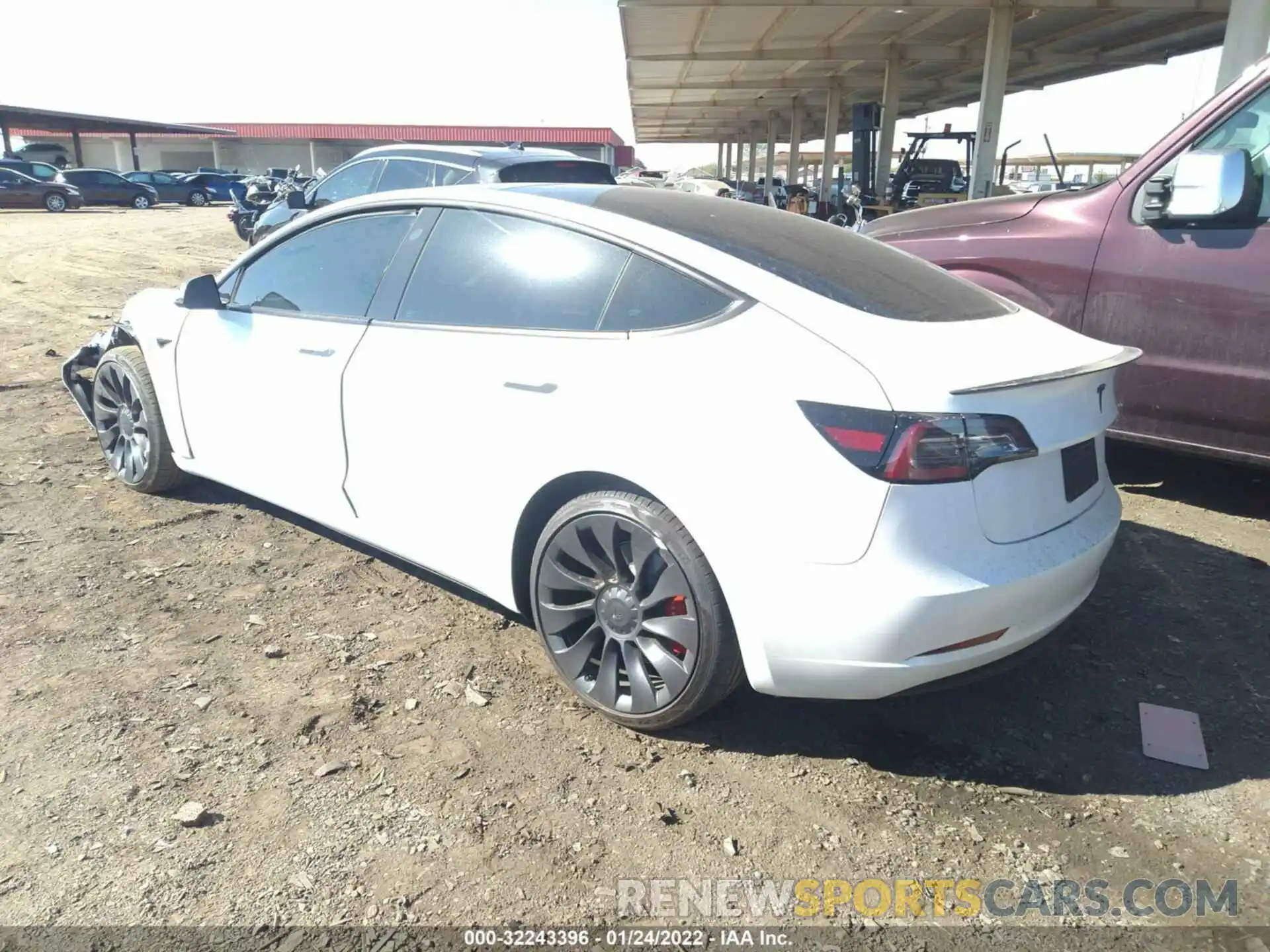 3 Photograph of a damaged car 5YJ3E1EC7MF096658 TESLA MODEL 3 2021