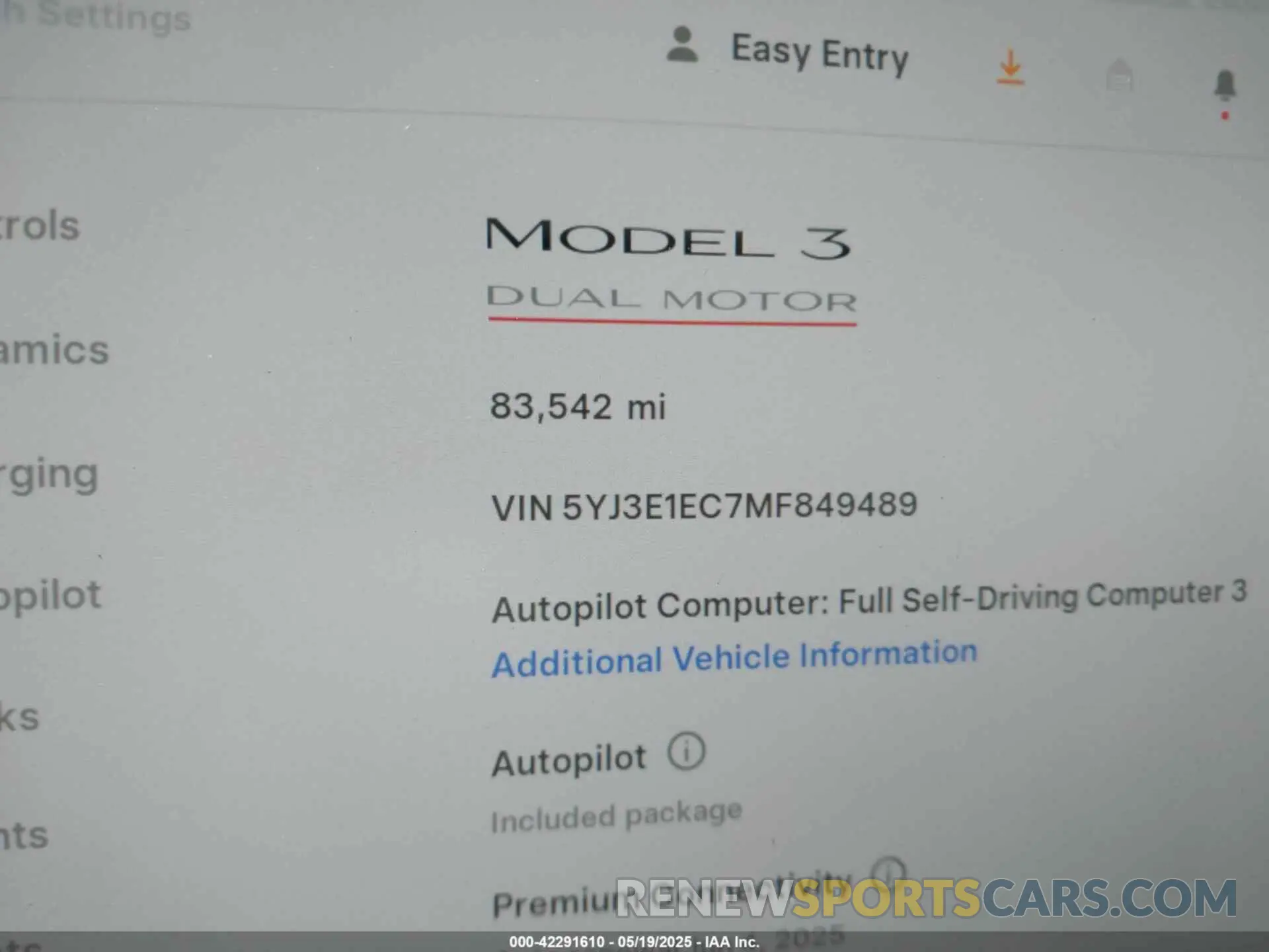 15 Photograph of a damaged car 5YJ3E1EC7MF849489 TESLA MODEL 3 2021