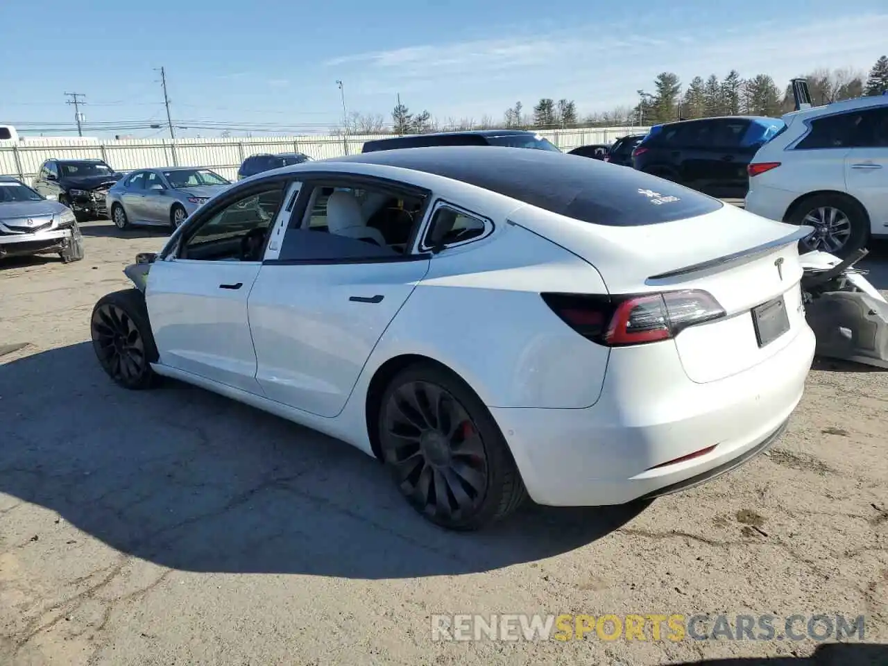 2 Photograph of a damaged car 5YJ3E1EC7MF849749 TESLA MODEL 3 2021