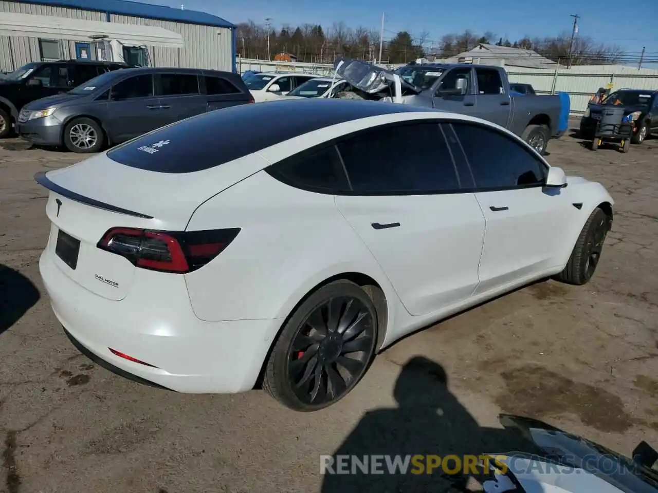 3 Photograph of a damaged car 5YJ3E1EC7MF849749 TESLA MODEL 3 2021