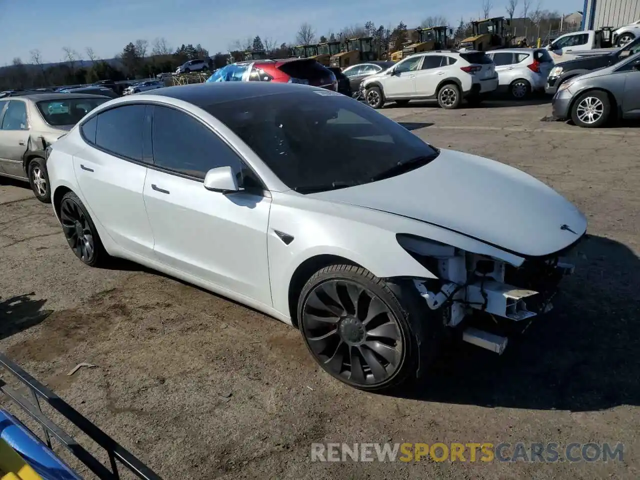 4 Photograph of a damaged car 5YJ3E1EC7MF849749 TESLA MODEL 3 2021