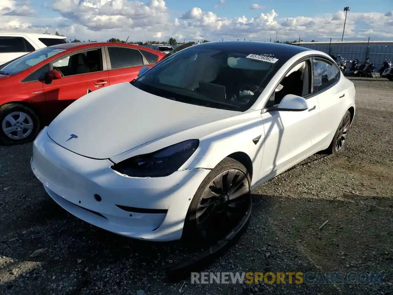 2 Photograph of a damaged car 5YJ3E1EC8MF024299 TESLA MODEL 3 2021