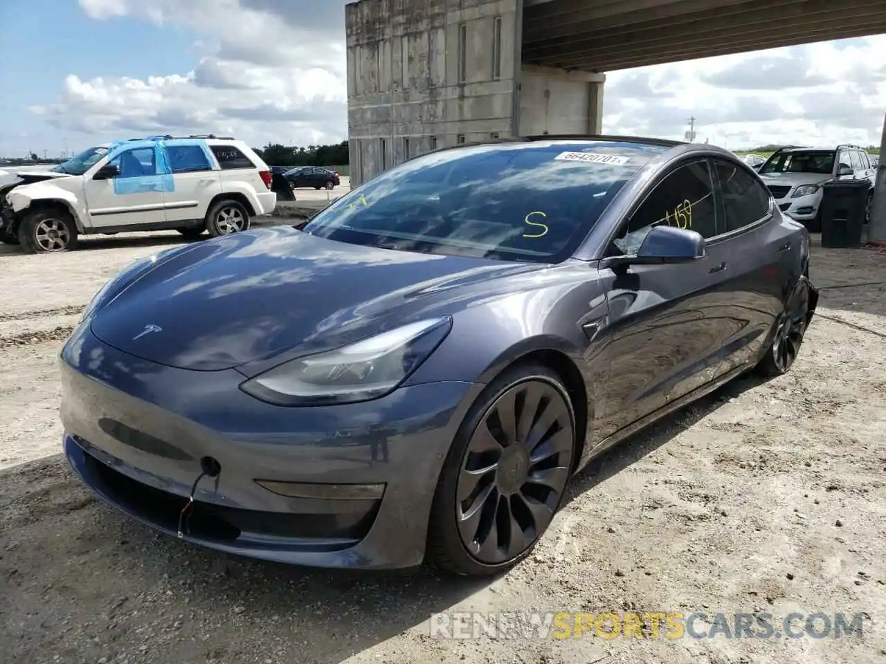 2 Photograph of a damaged car 5YJ3E1EC8MF024545 TESLA MODEL 3 2021