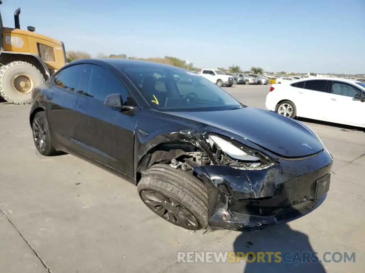 1 Photograph of a damaged car 5YJ3E1EC8MF087323 TESLA MODEL 3 2021