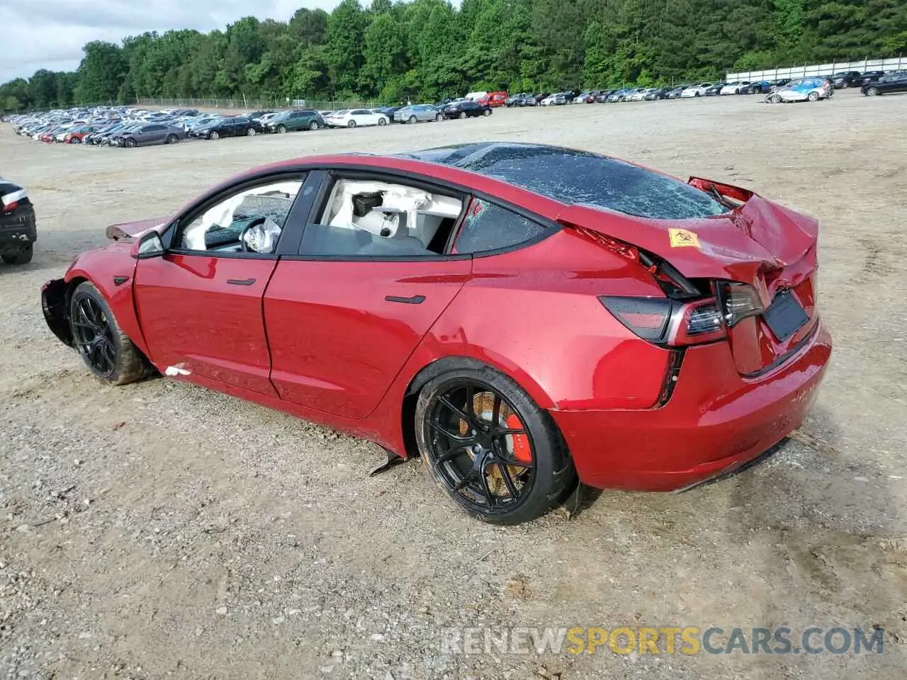 2 Photograph of a damaged car 5YJ3E1EC8MF850697 TESLA MODEL 3 2021