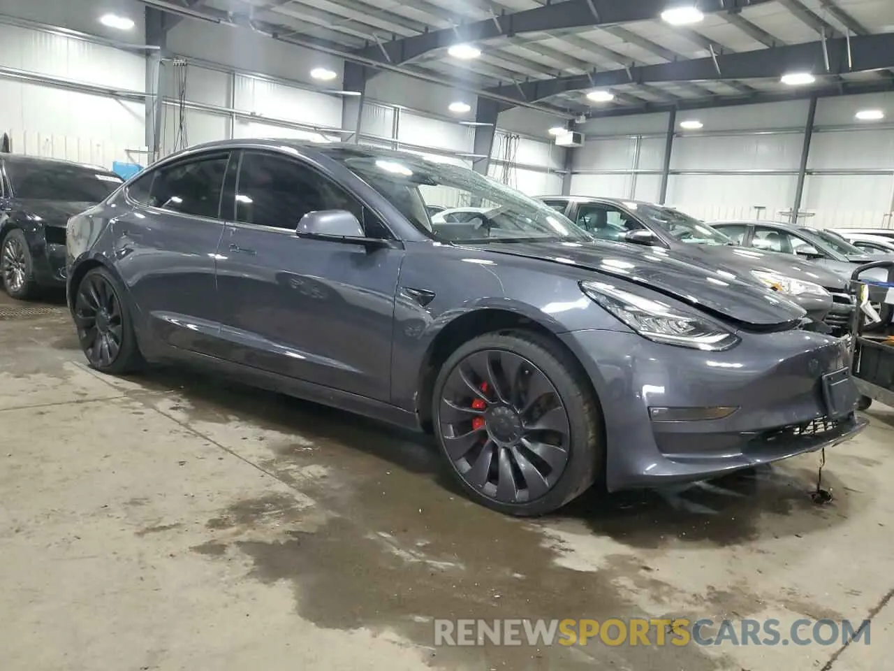 4 Photograph of a damaged car 5YJ3E1EC8MF860680 TESLA MODEL 3 2021