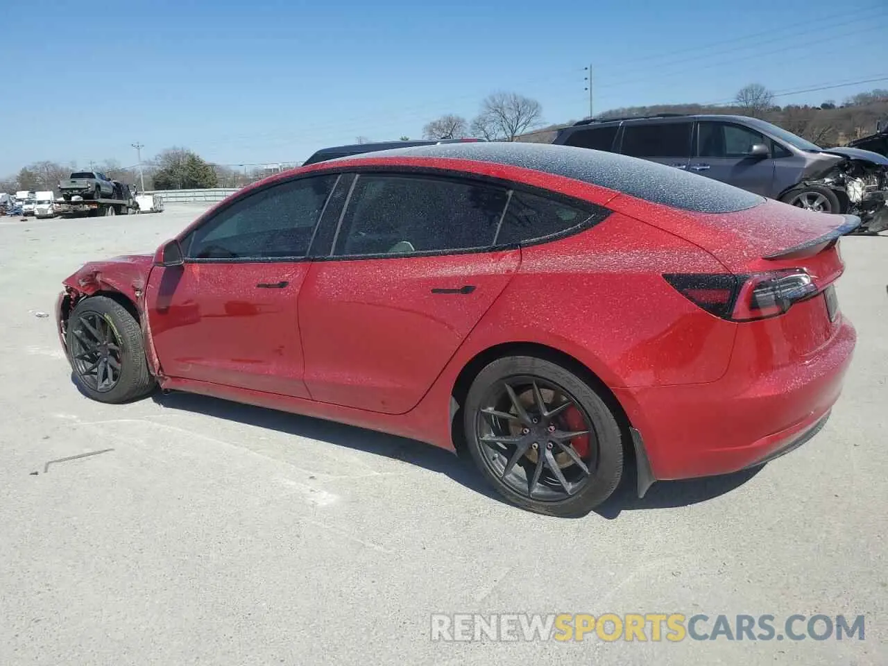 2 Photograph of a damaged car 5YJ3E1EC9MF013392 TESLA MODEL 3 2021