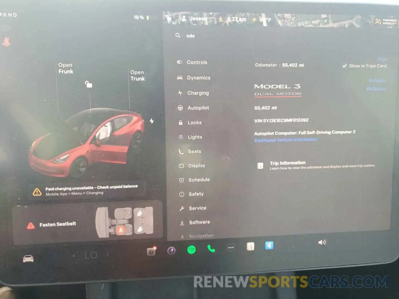 9 Photograph of a damaged car 5YJ3E1EC9MF013392 TESLA MODEL 3 2021