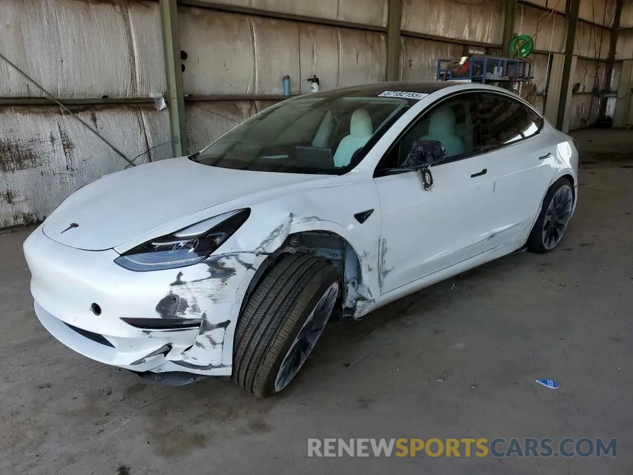 1 Photograph of a damaged car 5YJ3E1EC9MF062673 TESLA MODEL 3 2021