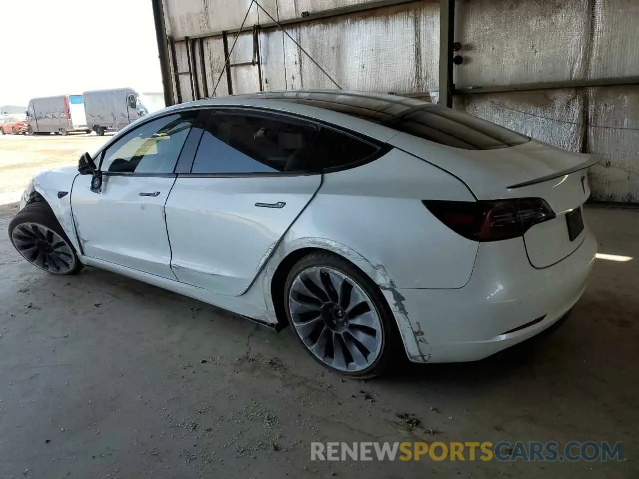 2 Photograph of a damaged car 5YJ3E1EC9MF062673 TESLA MODEL 3 2021