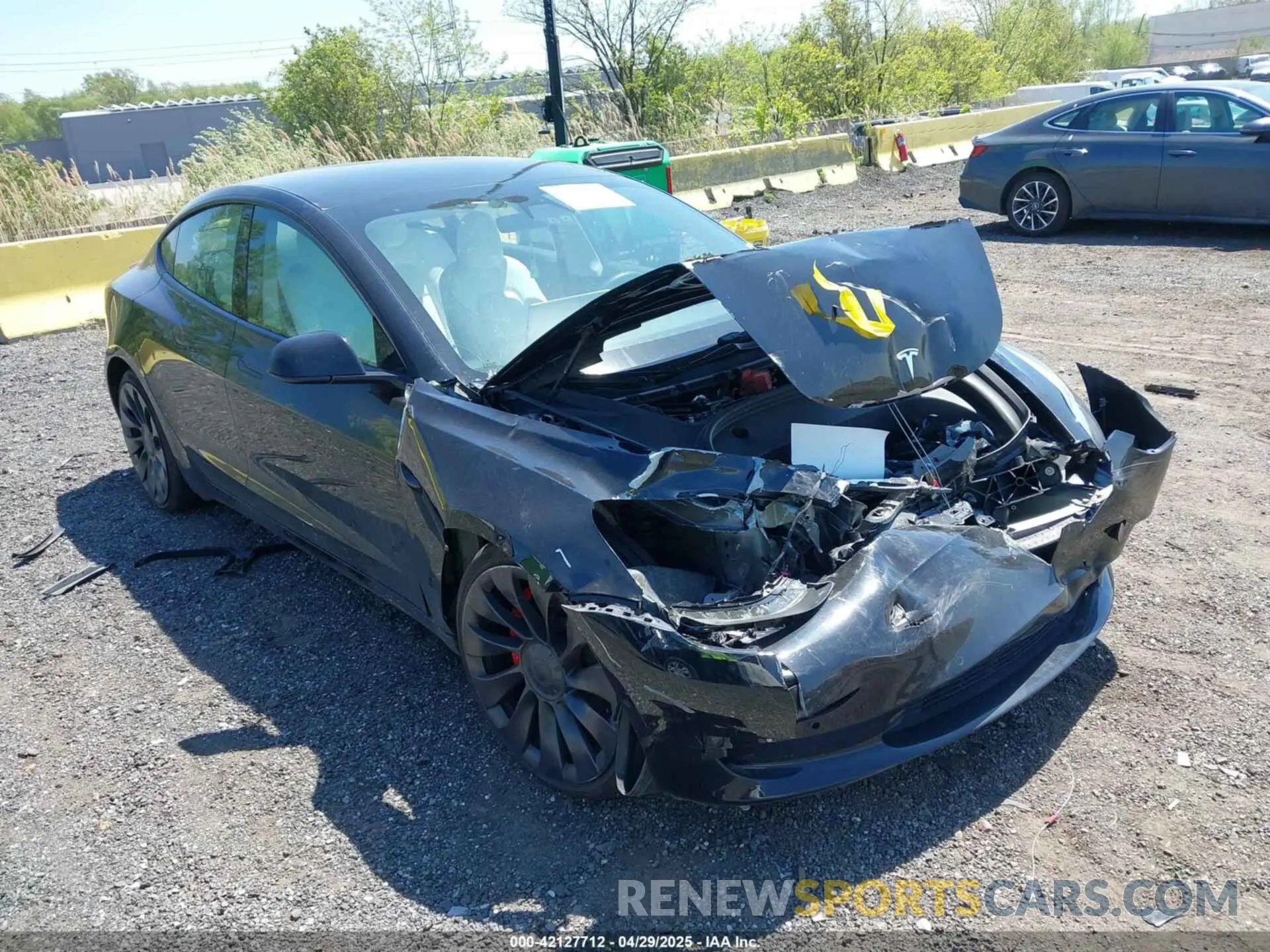 1 Photograph of a damaged car 5YJ3E1EC9MF091963 TESLA MODEL 3 2021