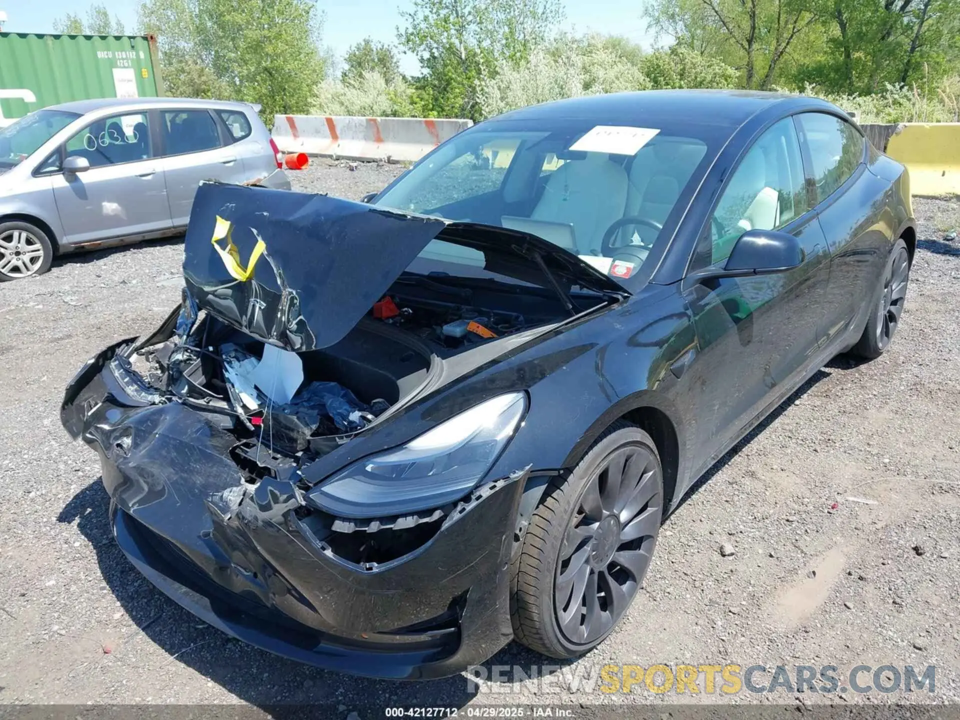 2 Photograph of a damaged car 5YJ3E1EC9MF091963 TESLA MODEL 3 2021