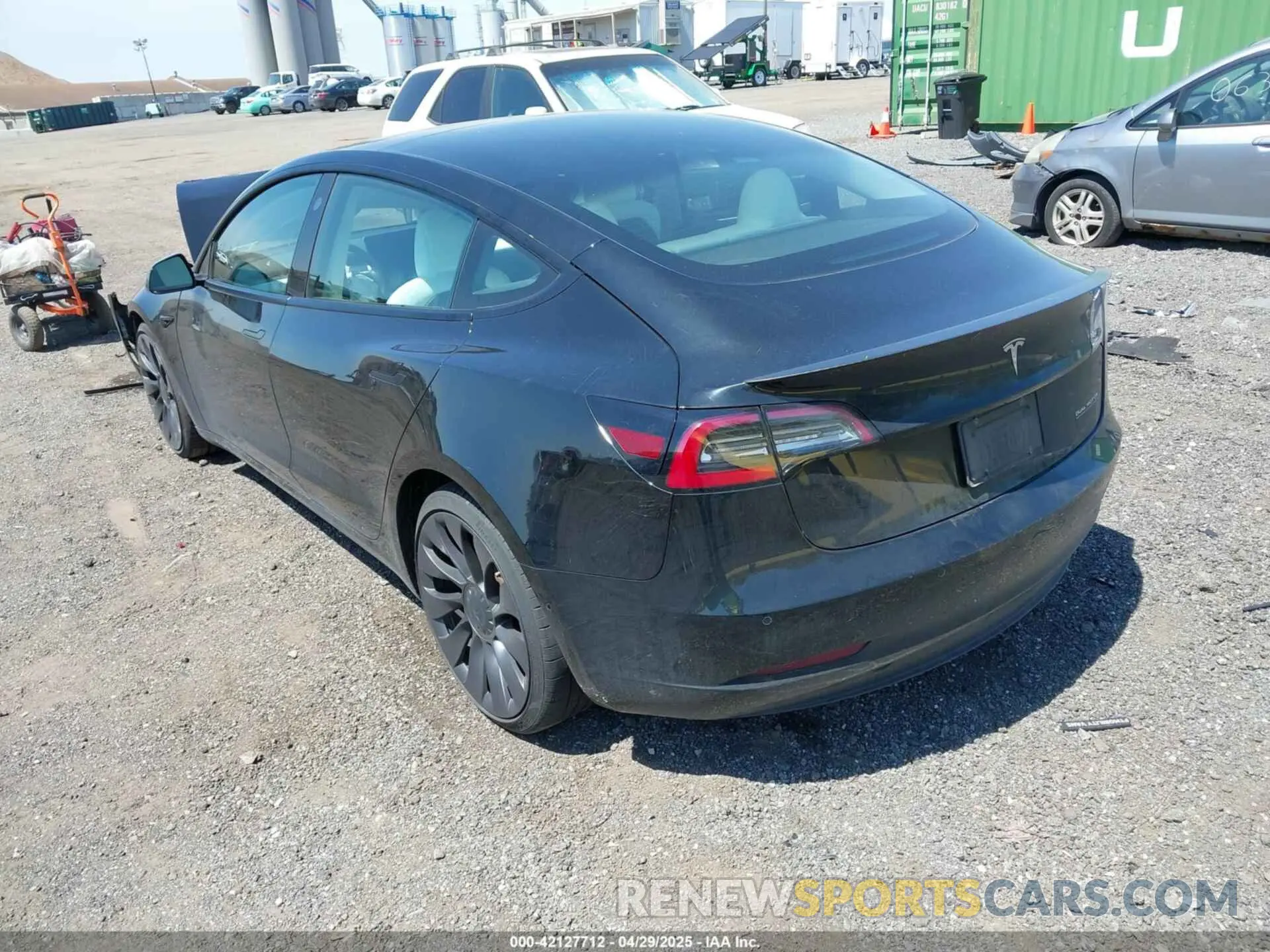 3 Photograph of a damaged car 5YJ3E1EC9MF091963 TESLA MODEL 3 2021
