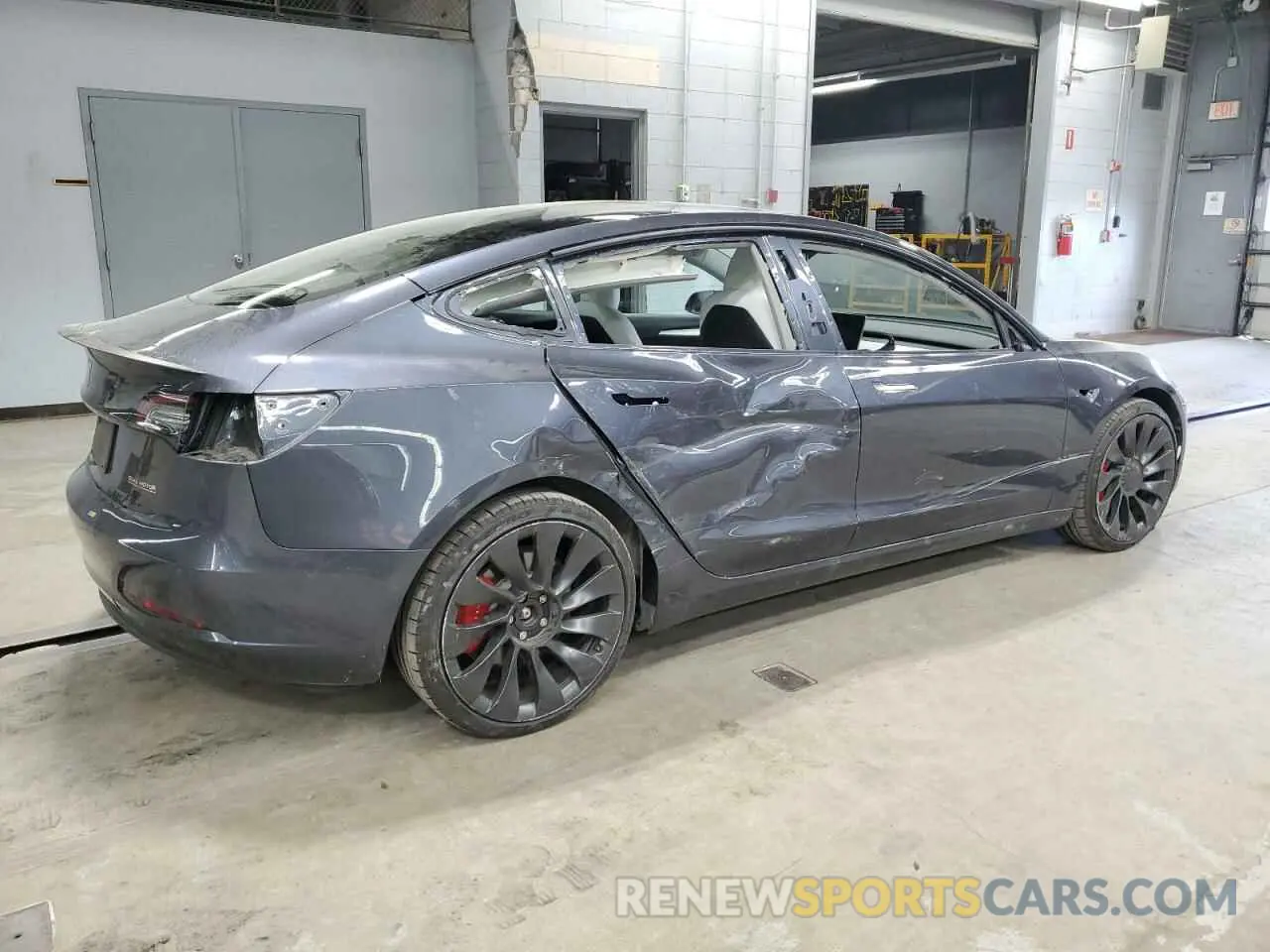 3 Photograph of a damaged car 5YJ3E1EC9MF093700 TESLA MODEL 3 2021
