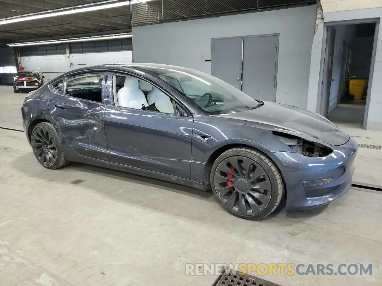 4 Photograph of a damaged car 5YJ3E1EC9MF093700 TESLA MODEL 3 2021