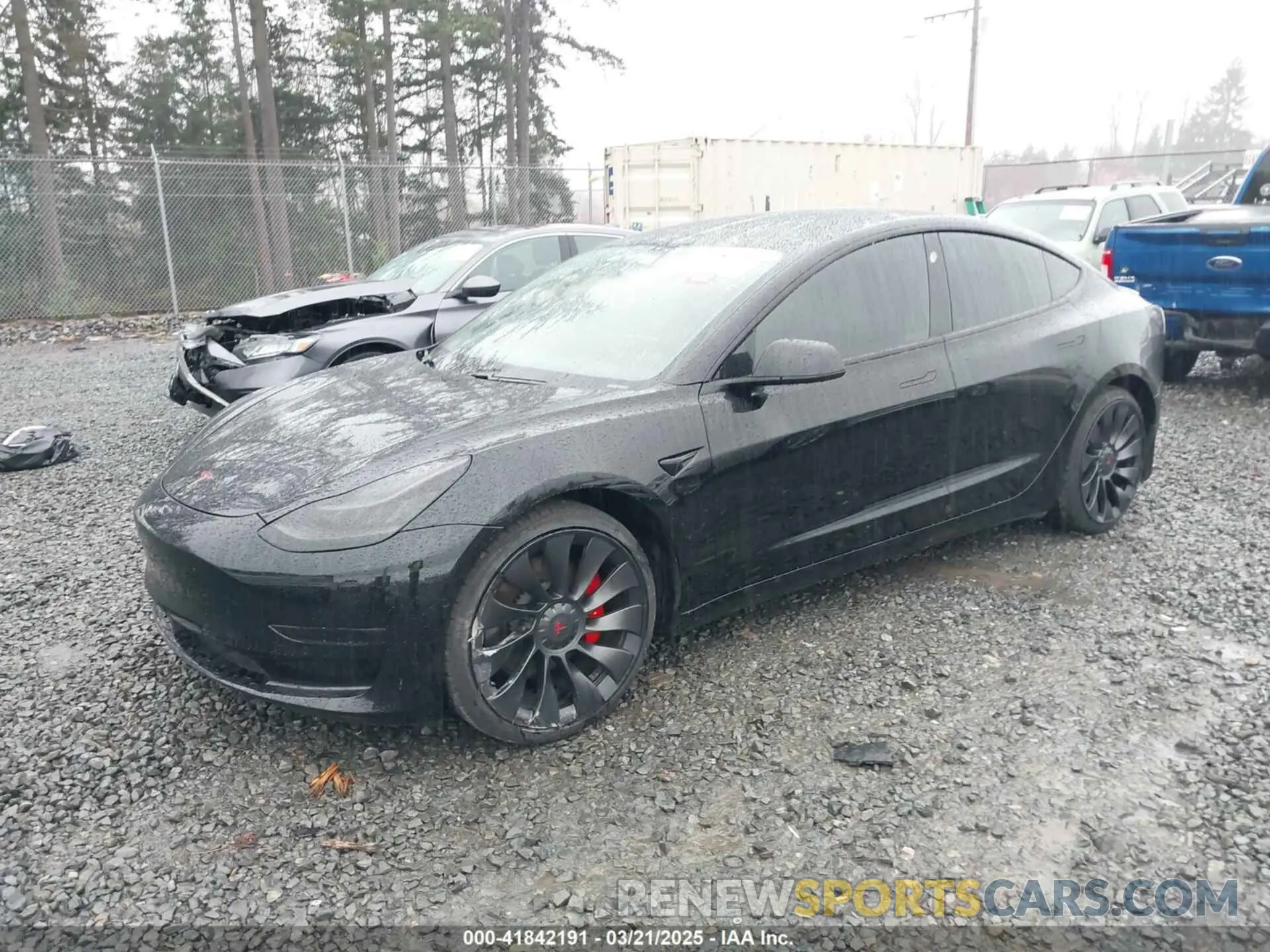 2 Photograph of a damaged car 5YJ3E1EC9MF849817 TESLA MODEL 3 2021