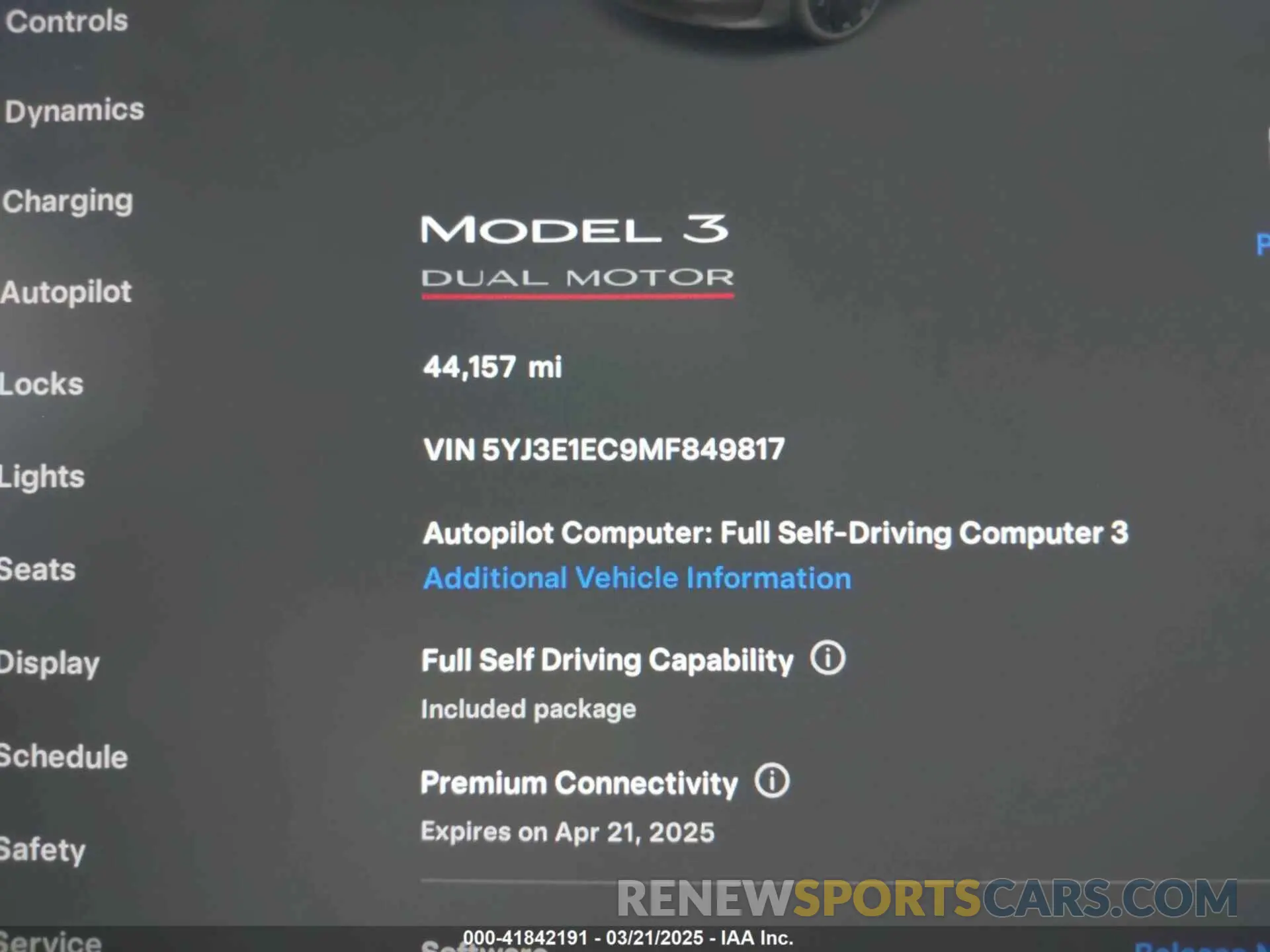 9 Photograph of a damaged car 5YJ3E1EC9MF849817 TESLA MODEL 3 2021
