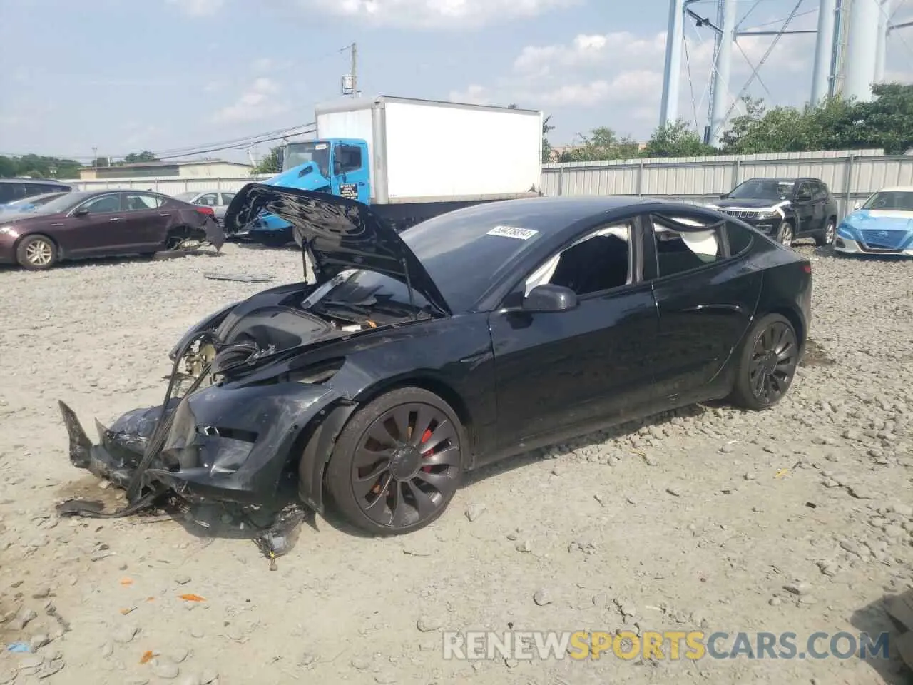 1 Photograph of a damaged car 5YJ3E1EC9MF991780 TESLA MODEL 3 2021