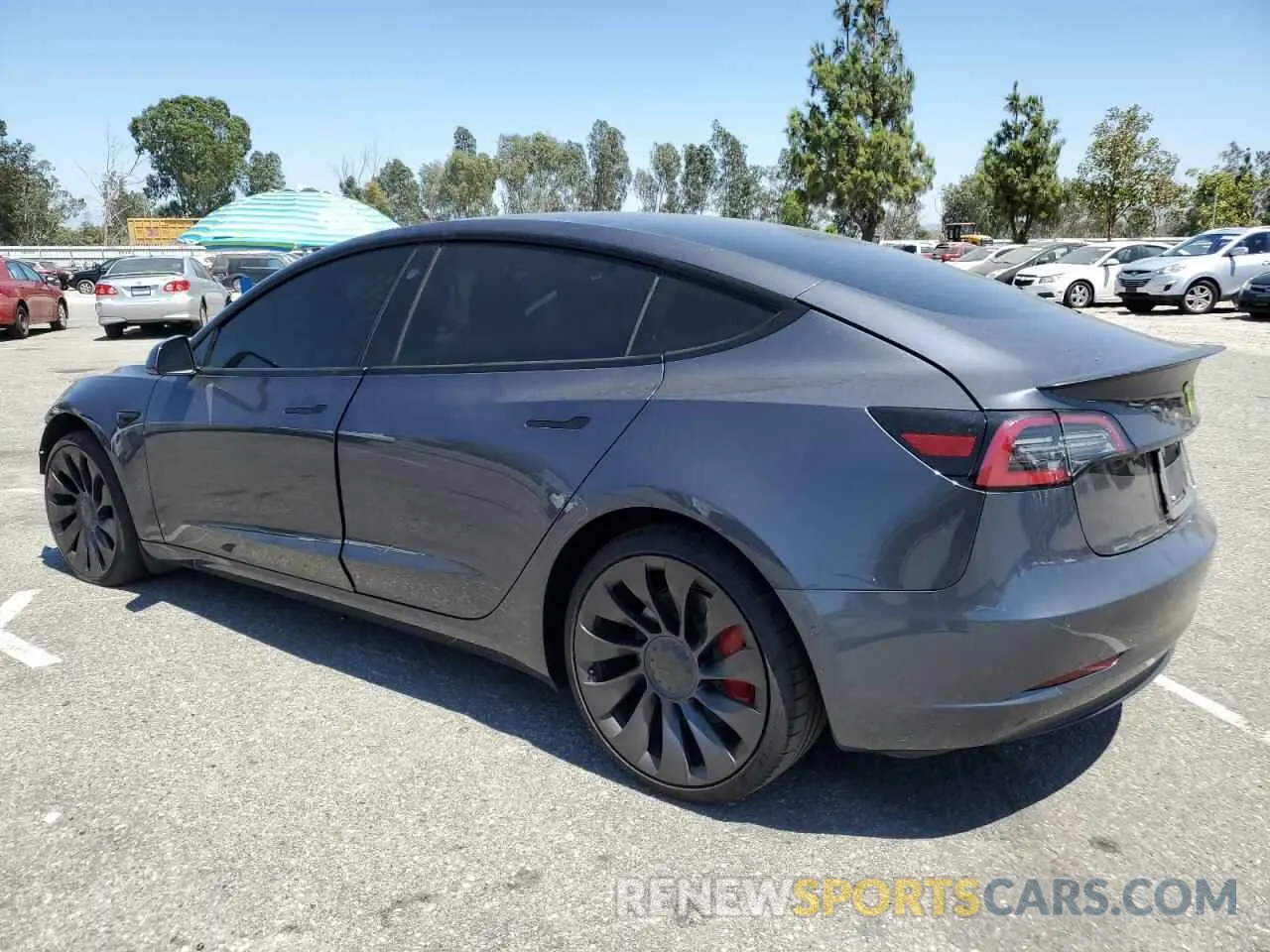 2 Photograph of a damaged car 5YJ3E1EC9MF995697 TESLA MODEL 3 2021