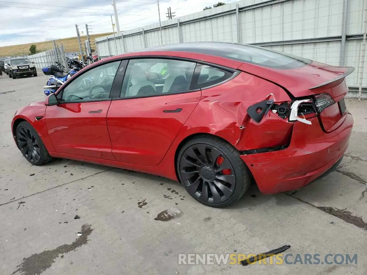 2 Photograph of a damaged car 5YJ3E1ECXMF036275 TESLA MODEL 3 2021