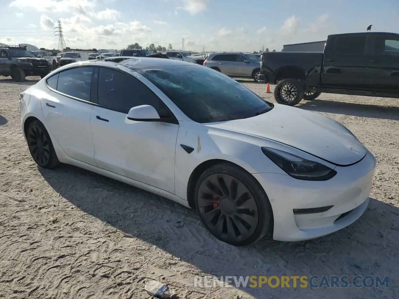 4 Photograph of a damaged car 5YJ3E1ECXMF044795 TESLA MODEL 3 2021