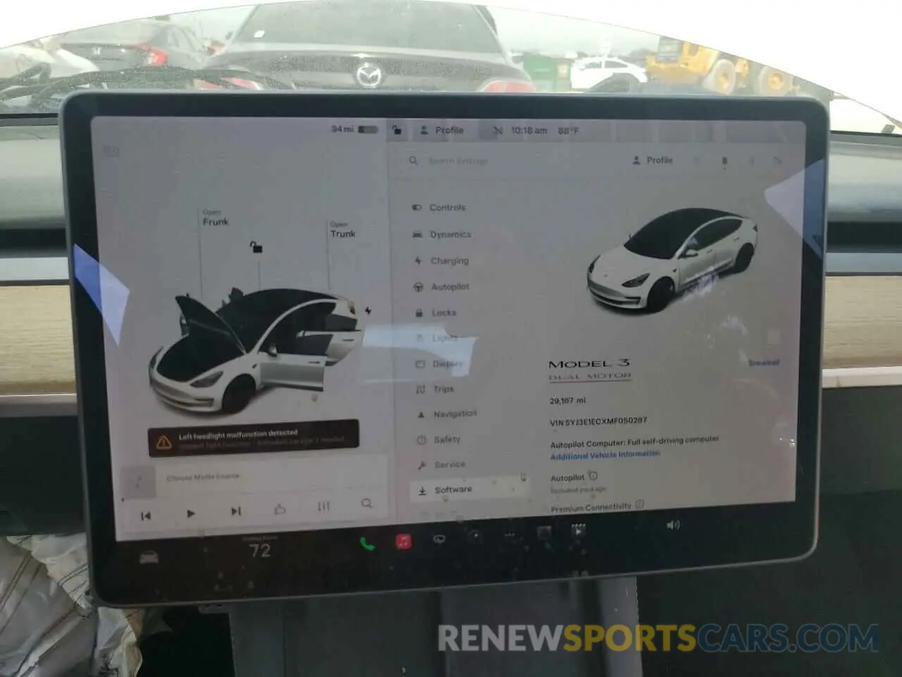 9 Photograph of a damaged car 5YJ3E1ECXMF050287 TESLA MODEL 3 2021