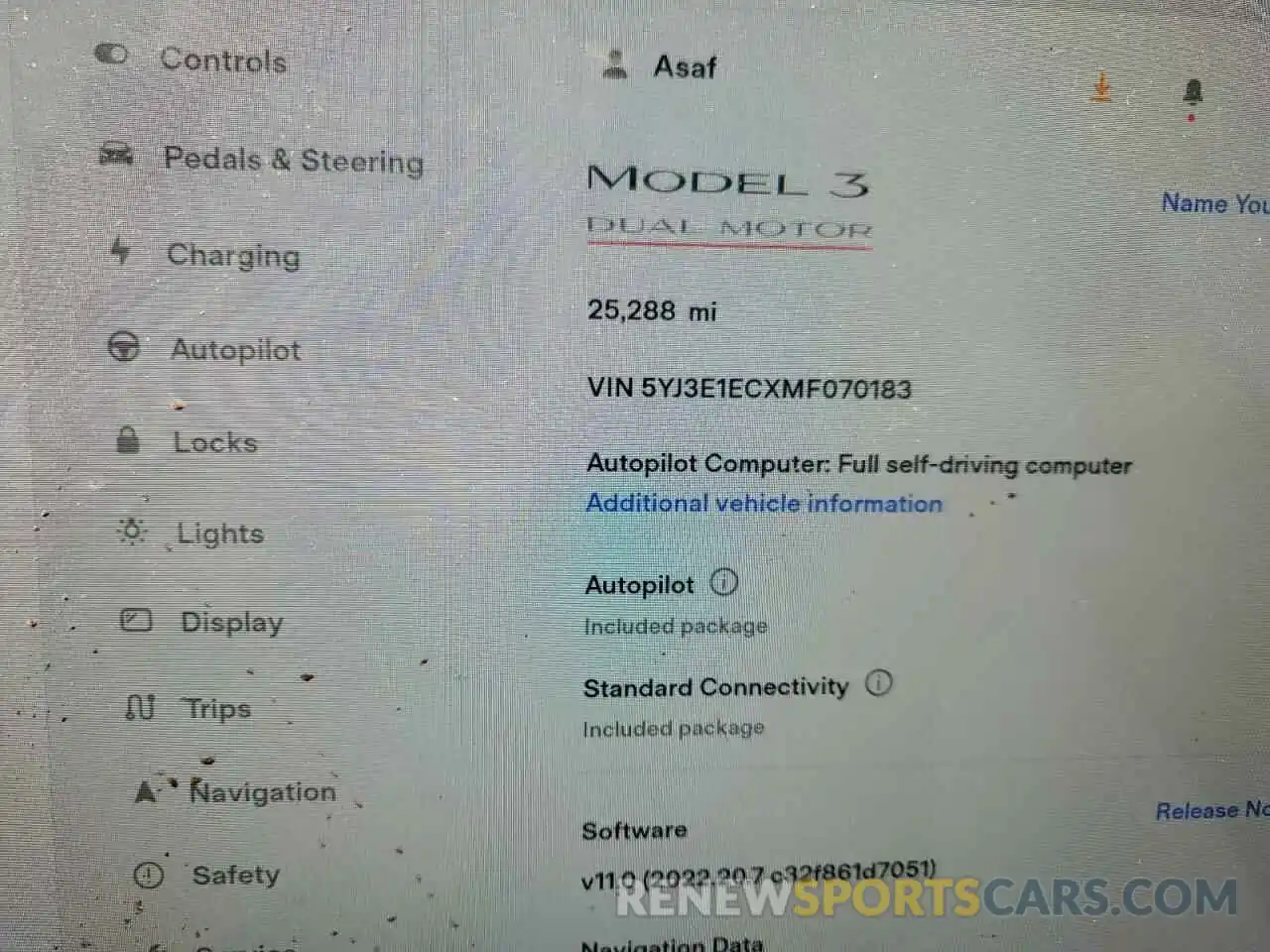 8 Photograph of a damaged car 5YJ3E1ECXMF070183 TESLA MODEL 3 2021