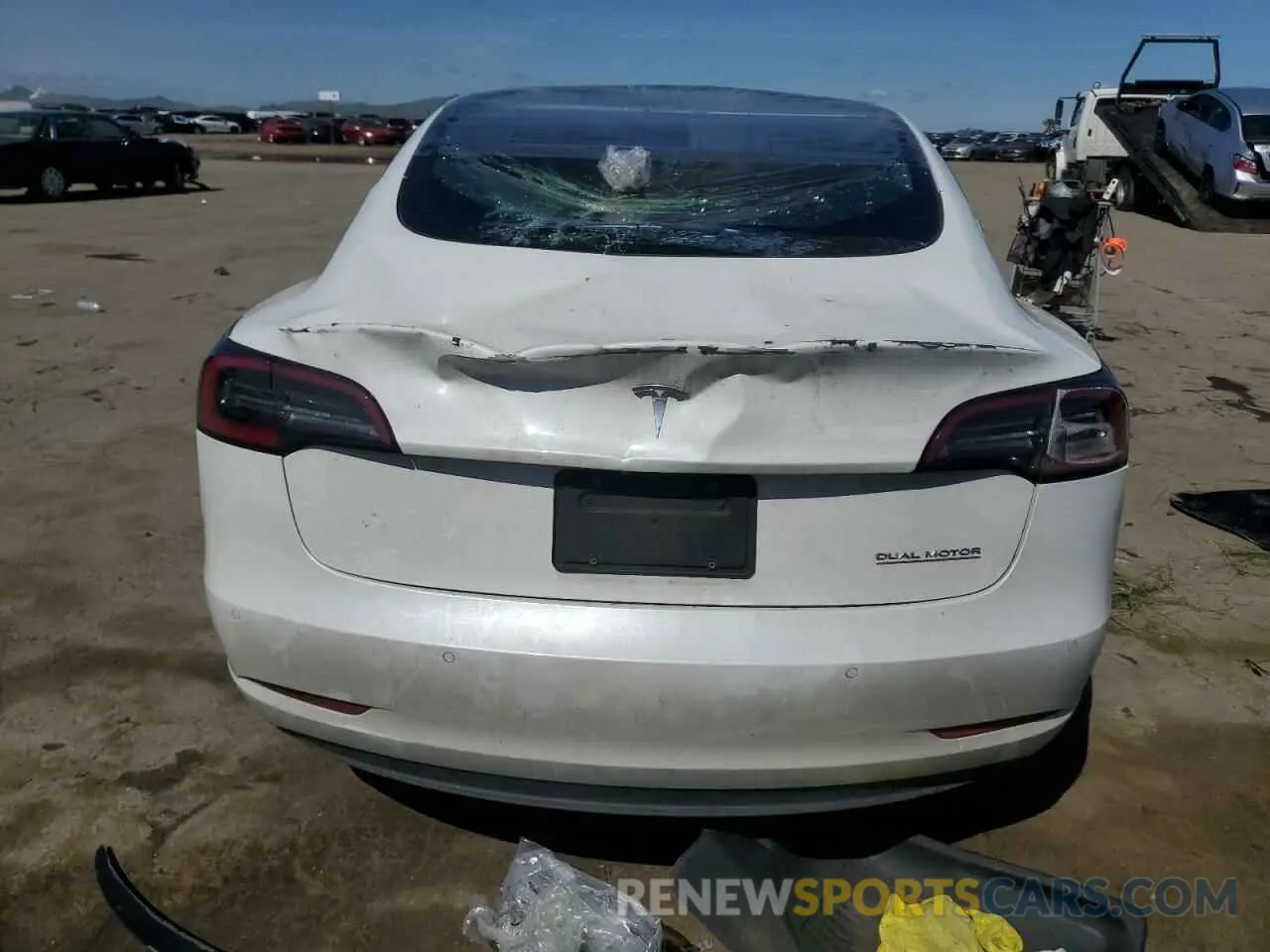 6 Photograph of a damaged car 5YJ3E1ECXMF091342 TESLA MODEL 3 2021