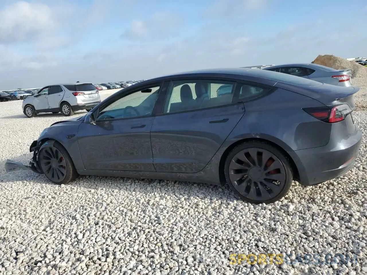 2 Photograph of a damaged car 5YJ3E1ECXMF862690 TESLA MODEL 3 2021