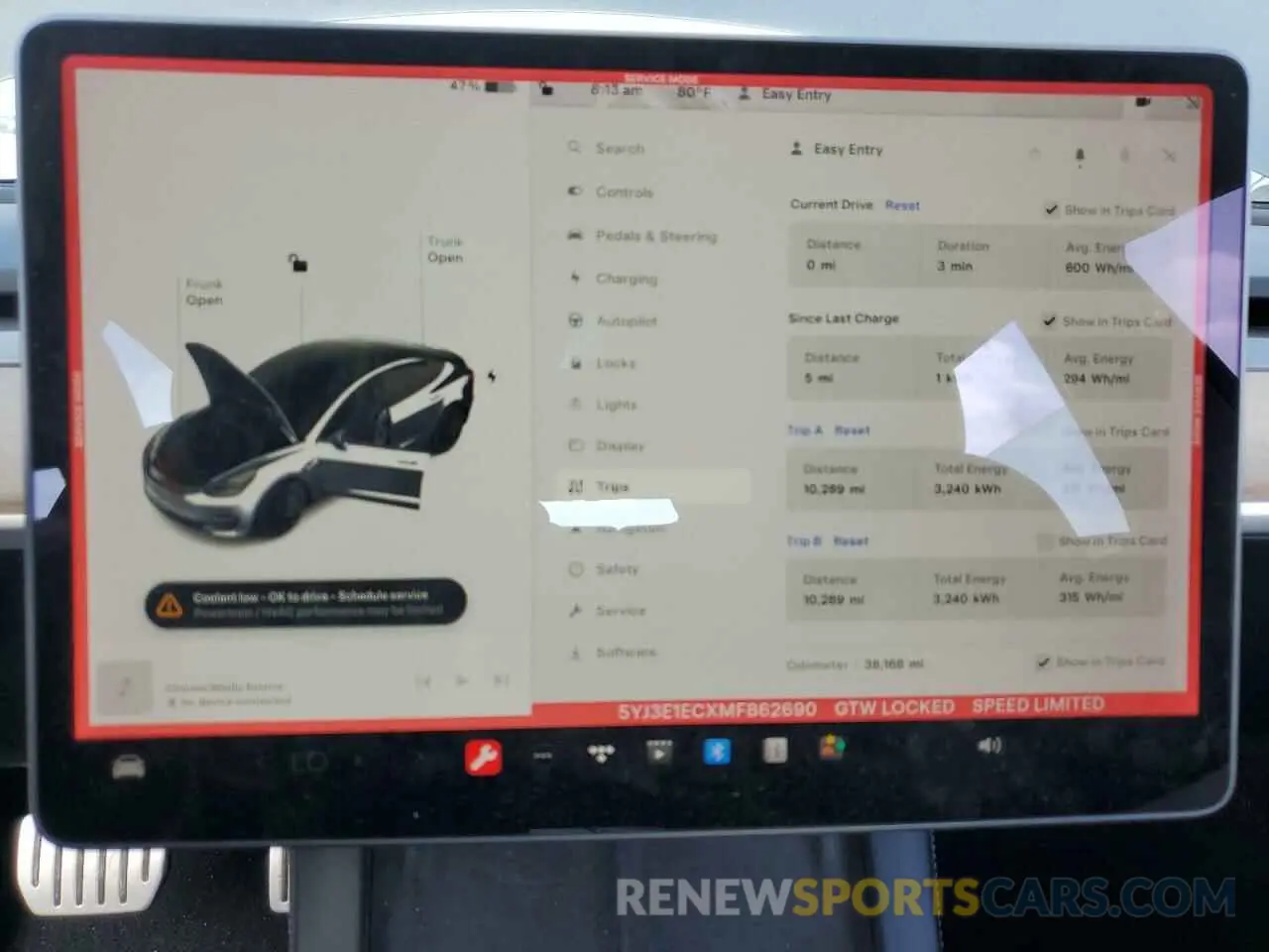 9 Photograph of a damaged car 5YJ3E1ECXMF862690 TESLA MODEL 3 2021