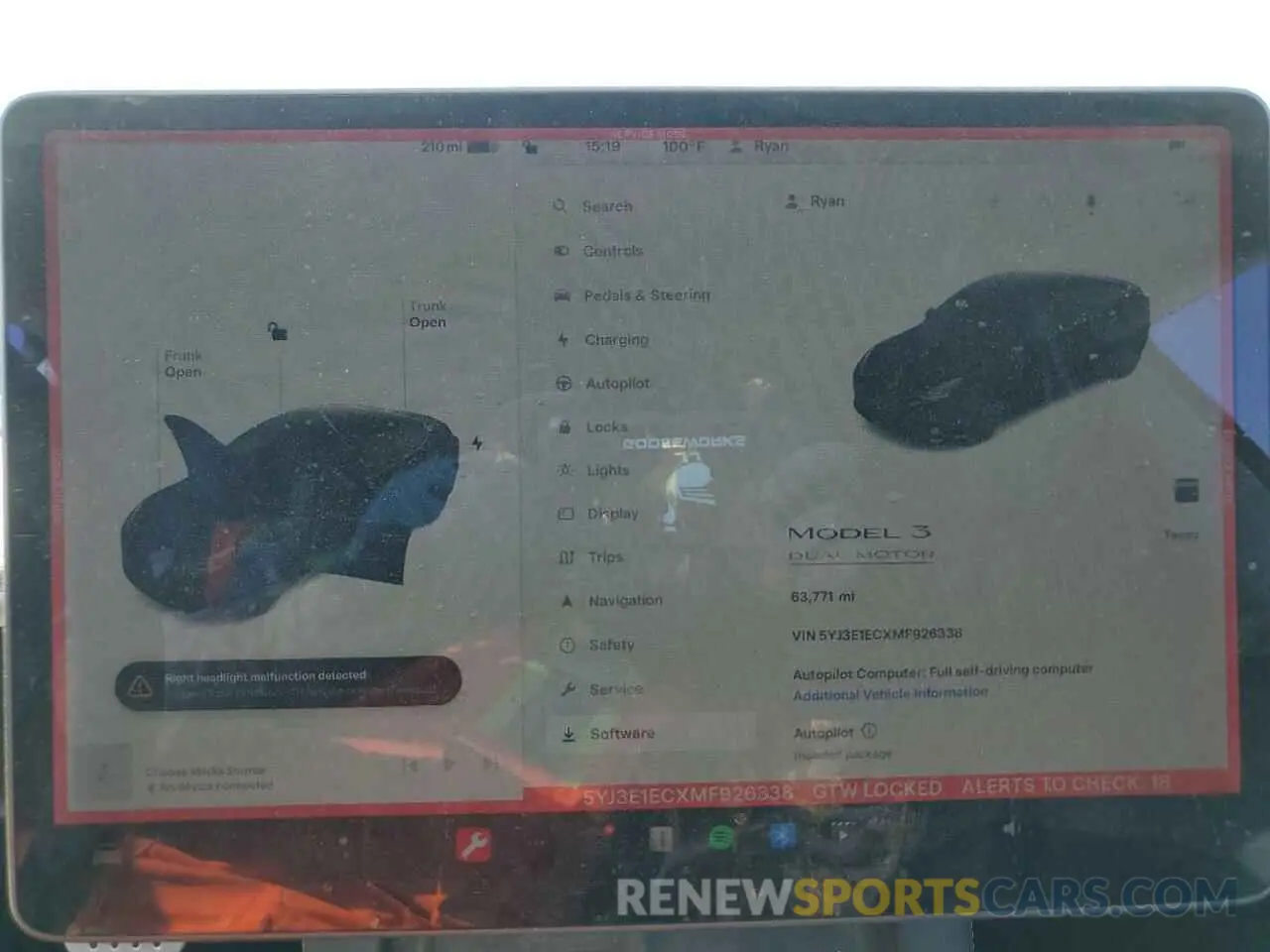 9 Photograph of a damaged car 5YJ3E1ECXMF926338 TESLA MODEL 3 2021