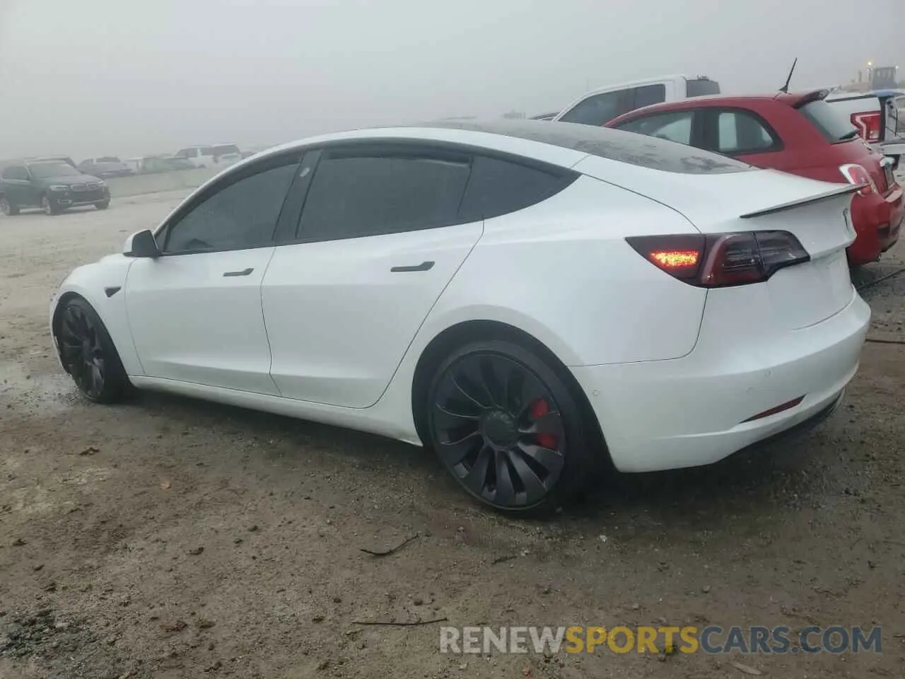 2 Photograph of a damaged car 5YJ3E1ECXMF984417 TESLA MODEL 3 2021