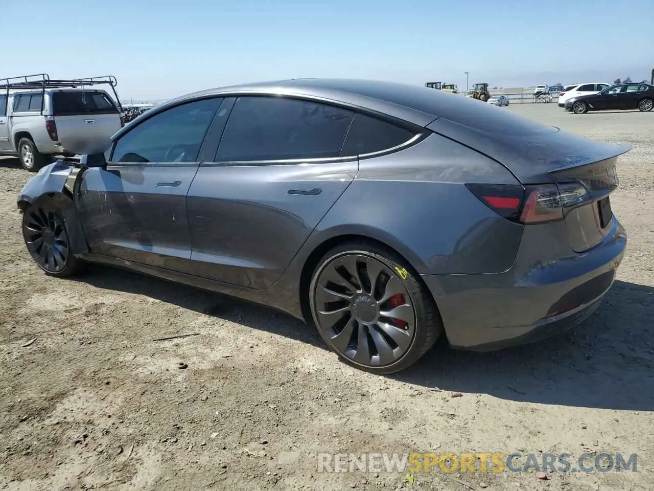 2 Photograph of a damaged car 5YJ3E1ECXMF997085 TESLA MODEL 3 2021