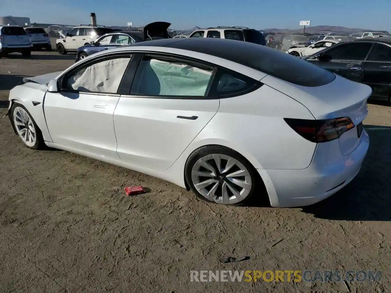 2 Photograph of a damaged car 5YJ3E1EA0NF103210 TESLA MODEL 3 2022