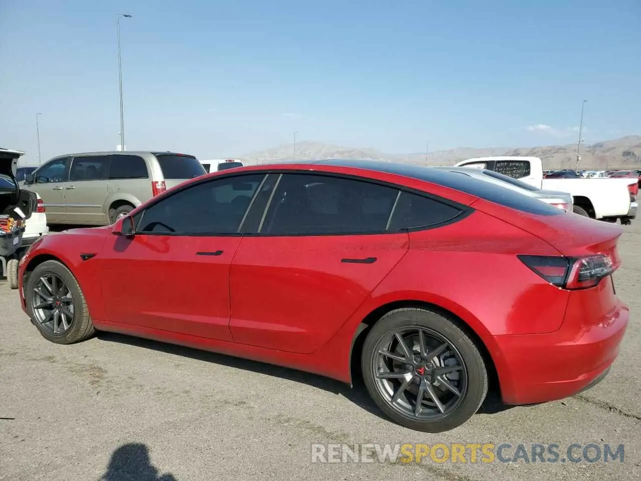 2 Photograph of a damaged car 5YJ3E1EA0NF115227 TESLA MODEL 3 2022
