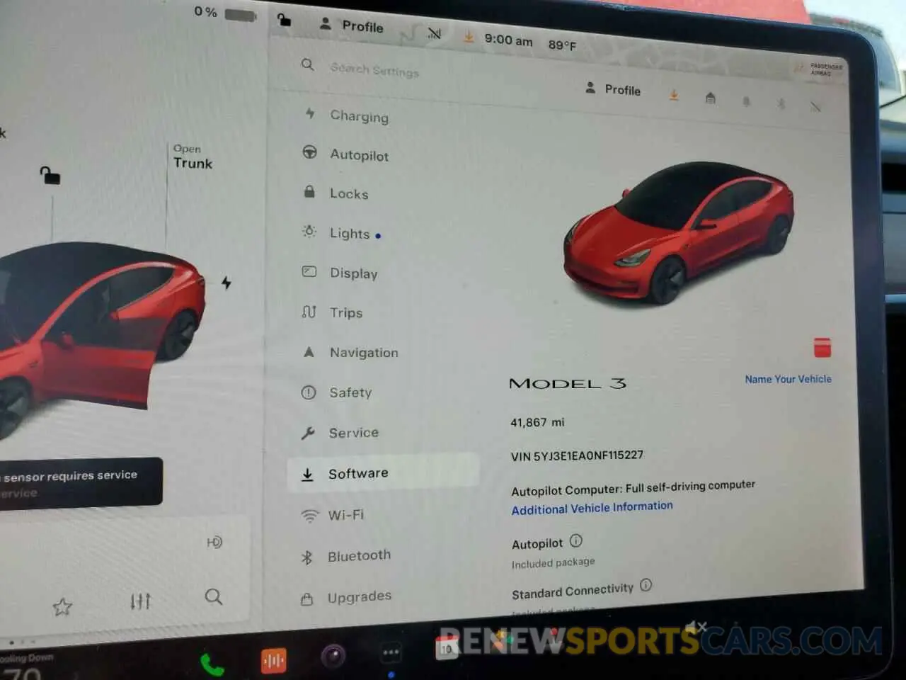 9 Photograph of a damaged car 5YJ3E1EA0NF115227 TESLA MODEL 3 2022