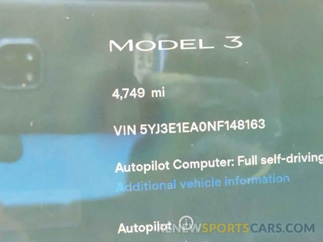 8 Photograph of a damaged car 5YJ3E1EA0NF148163 TESLA MODEL 3 2022