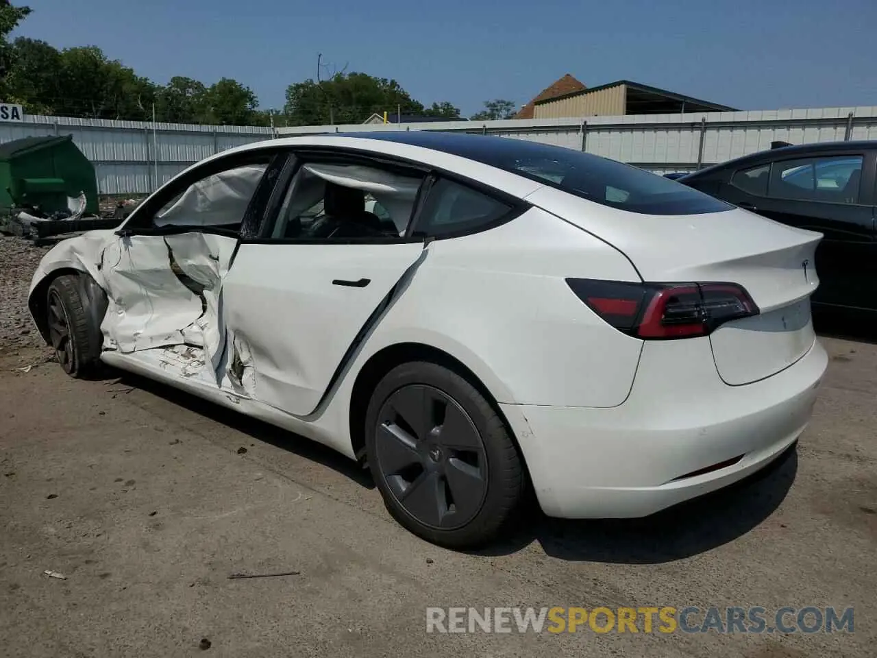 2 Photograph of a damaged car 5YJ3E1EA0NF156411 TESLA MODEL 3 2022