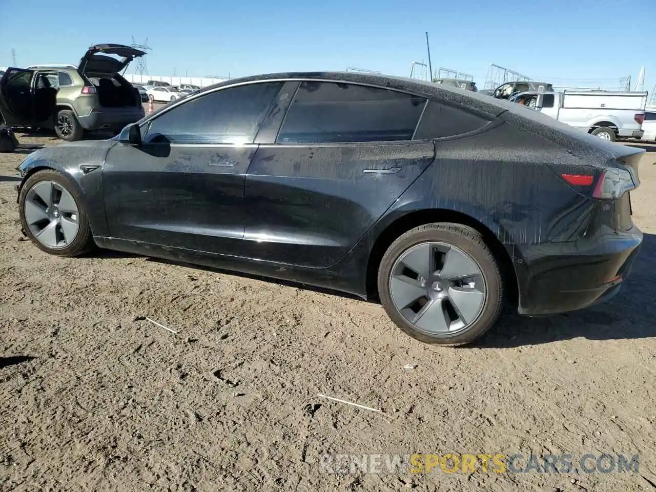 2 Photograph of a damaged car 5YJ3E1EA0NF157252 TESLA MODEL 3 2022