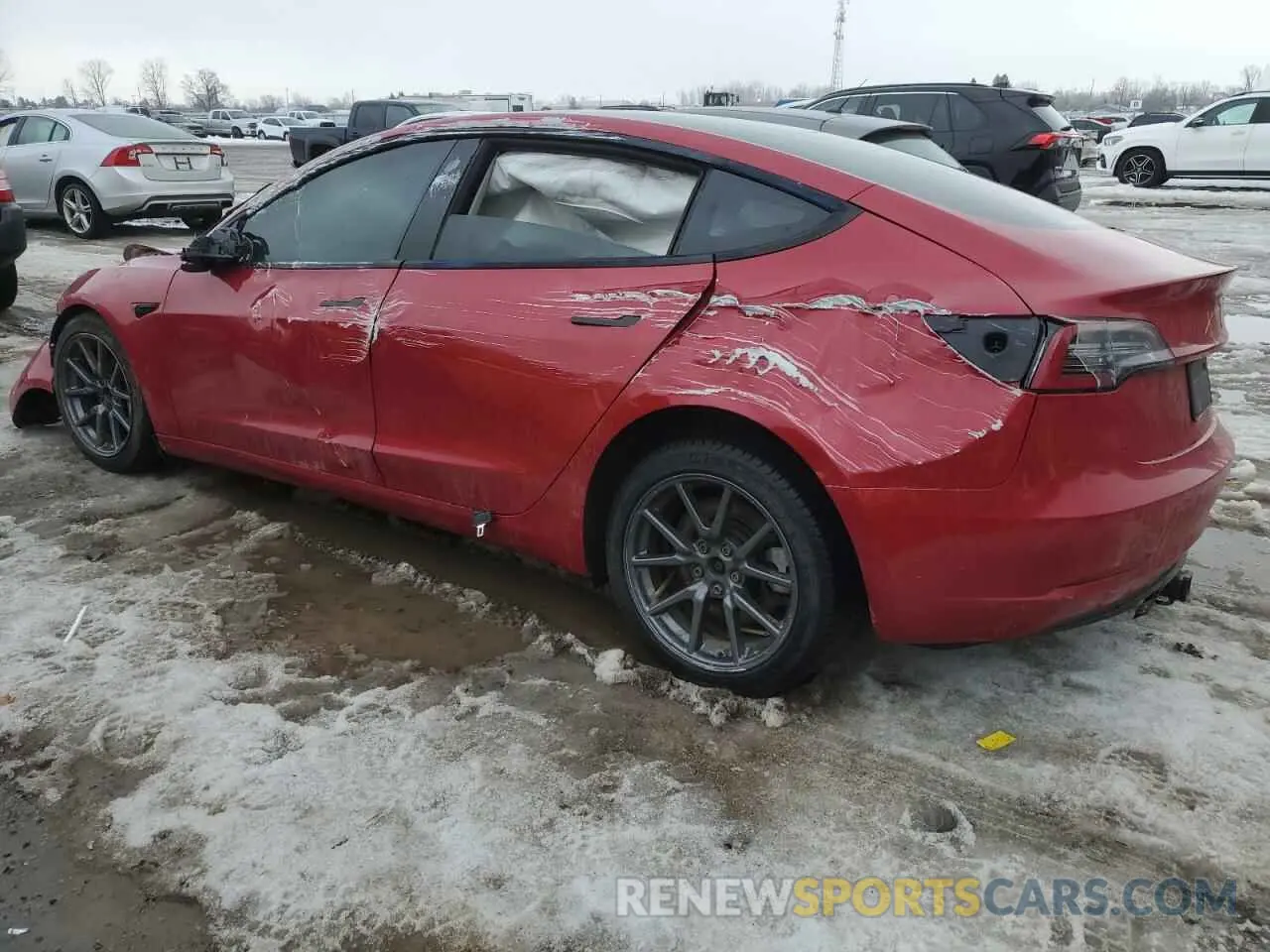 2 Photograph of a damaged car 5YJ3E1EA0NF157719 TESLA MODEL 3 2022