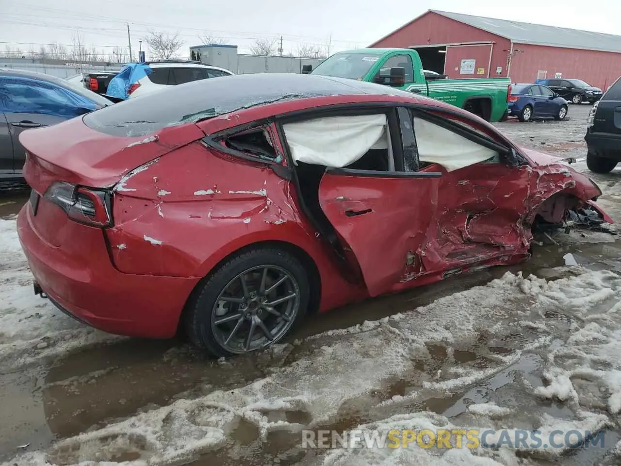 3 Photograph of a damaged car 5YJ3E1EA0NF157719 TESLA MODEL 3 2022