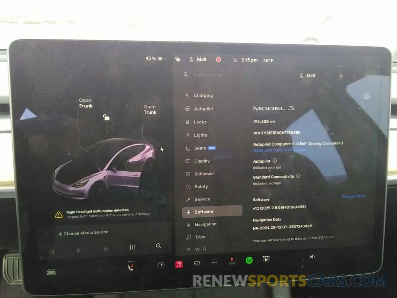 9 Photograph of a damaged car 5YJ3E1EA0NF160989 TESLA MODEL 3 2022