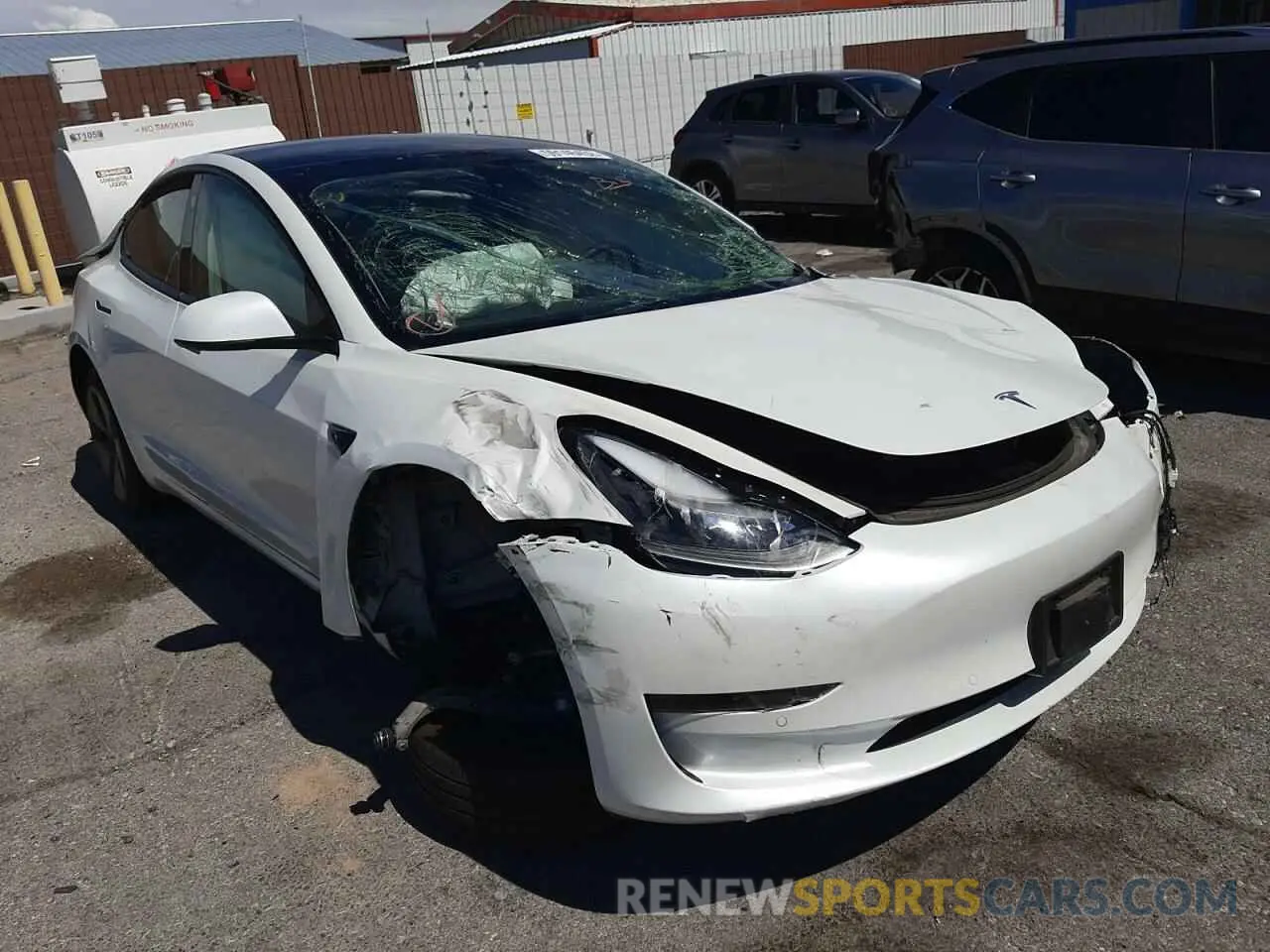 1 Photograph of a damaged car 5YJ3E1EA0NF161348 TESLA MODEL 3 2022