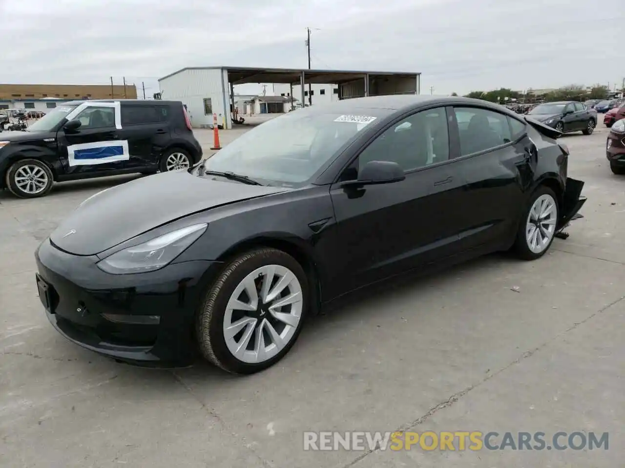 1 Photograph of a damaged car 5YJ3E1EA0NF185200 TESLA MODEL 3 2022