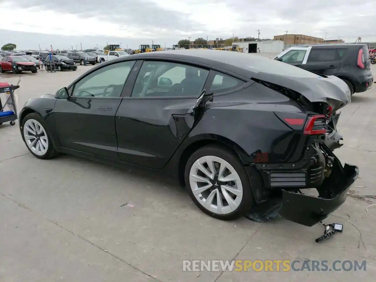 2 Photograph of a damaged car 5YJ3E1EA0NF185200 TESLA MODEL 3 2022